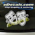 CRT878 Theatre Masks Cartoon Decal