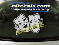 CRT878 Theatre Masks Cartoon Decal