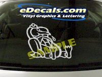  CRT879 Mascot Animal Cartoon Decal