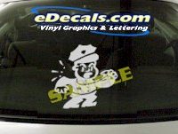  CRT881 Police Man Cartoon Decal