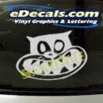 CRT882 Scary Cat Animal Cartoon Decal