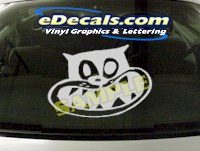  CRT882 Scary Cat Animal Cartoon Decal
