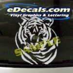 CRT884 Tiger Head Animal Cartoon Decal