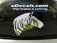 CRT885 Zebra Head Animal Cartoon Decal