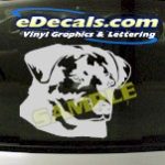 CRT887 Dog Head Animal Cartoon Decal