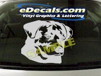  CRT887 Dog Head Animal Cartoon Decal