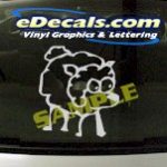 CRT896 Sheep Lamb Animal Cartoon Decal
