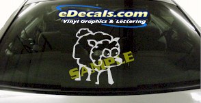 CRT896 Sheep Lamb Animal Cartoon Decal