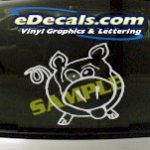 CRT897 Happy Pig Animal Cartoon Decal