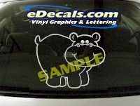  CRT898 Happy Pig Animal Cartoon Decal