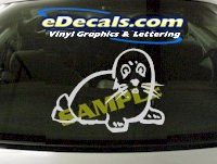 CRT900 Walrus Sea Otter Fish Animal Cartoon Decal
