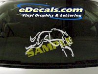  CRT902 Greyhound Dog Racing Cartoon Decal