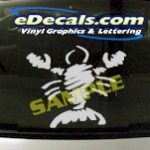 CRT911 Lobster Fish Animal Cartoon Decal