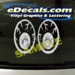 CRT912 Eye Eyeballs Cartoon Decal