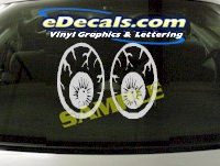  CRT912 Eye Eyeballs Cartoon Decal