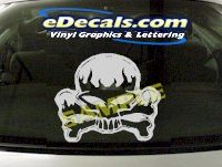  CRT920 Skull & Crossbones Cartoon Decal