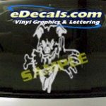 CRT921 Rabid Dog With Arm Cartoon Decal
