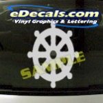 CRT924 Boat Marine Helm Cartoon Decal