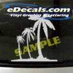 CRT926 Palm Trees Cartoon Decal