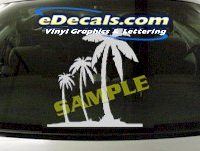  CRT926 Palm Trees Cartoon Decal