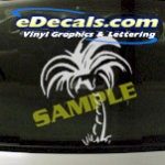 CRT931 Palm Tree Cartoon Decal