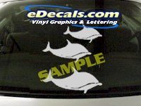  CRT932 Dolphins Fish Animal Cartoon Decal