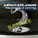 CRT934 Surf Wave Cartoon Decal