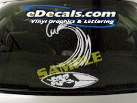  CRT934 Surf Wave Cartoon Decal