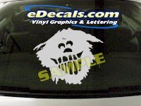  CRT937 Crazy Guy Cartoon Decal