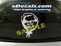  CRT941 Colonel Sanders KFC Cartoon Decal