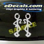 CRT942 Stick Figures Cartoon Decal