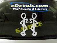  CRT942 Stick Figures Cartoon Decal