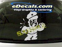  CRT943 Police Officer Cop Cartoon Decal