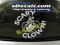  CRT944 Scary Clown Cartoon Decal