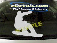  CRT945 Snowboarder Cartoon Decal