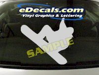  CRT946 Snowboarder Cartoon Decal
