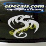 CRT949 Tribal Dragon Cartoon Decal