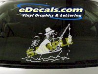  CRT951 Fisherman Cartoon Decal