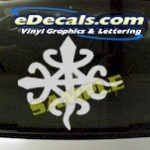 CRT962 Tribal Lizard Cartoon Decal