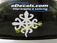  CRT962 Tribal Lizard Cartoon Decal