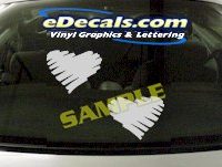  CRT966 Hearts Cartoon Decal