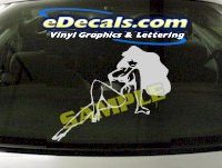  CRT972 Hot Chick Cartoon Decal