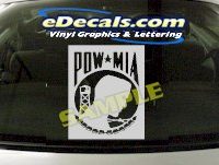  CRT973 POW MIA Cartoon Decal