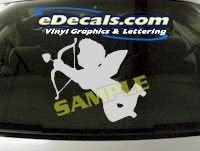  CRT974 Cupid Bow and Arrow Cartoon Decal