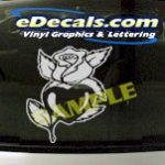 CRT975 Flower Rose Cartoon Decal