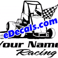  CRT976 Quarter Midget Your Name Here Racing Decal
