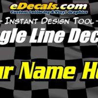 Single Line Custom Lettering Decals