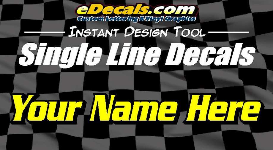 Single Line Custom Lettering Decals