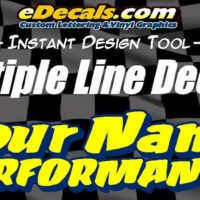 Multiple Line Custom Lettering Decals