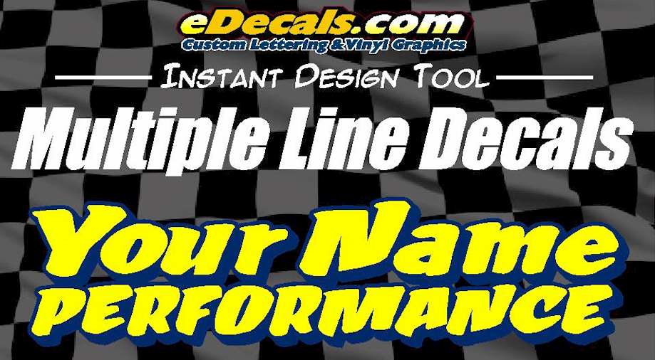 Multiple Line Custom Lettering Decals